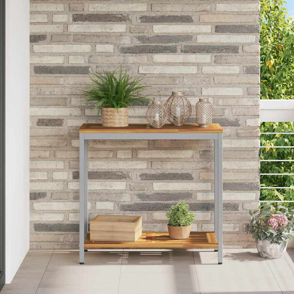 Outdoor Tisch mit Regal, 80x35x75 cm