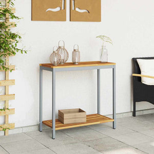 Outdoor Tisch mit Regal, 80x35x75 cm