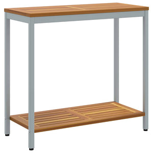 Outdoor Tisch mit Regal, 80x35x75 cm