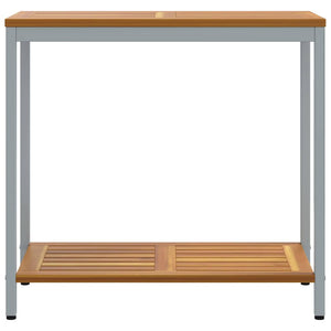Outdoor Tisch mit Regal, 80x35x75 cm