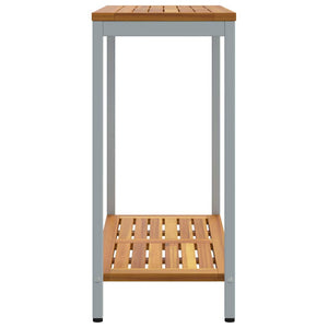 Outdoor Tisch mit Regal, 80x35x75 cm