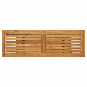 Outdoor Tisch mit Regal, Natur/Grau, 110cm