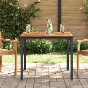 Gartentisch 90x90 cm Akazie/Schwarz