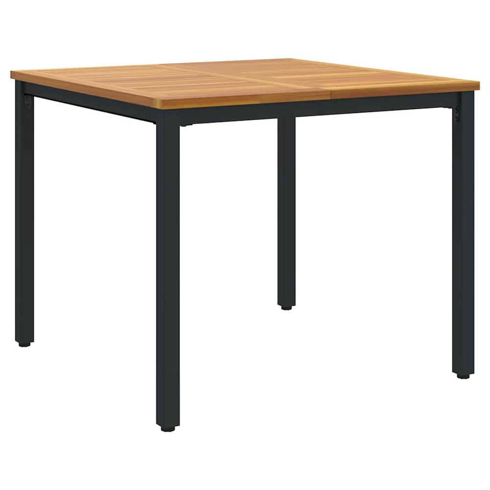Gartentisch 90x90 cm Akazie/Schwarz