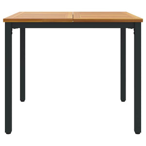 Gartentisch 90x90 cm Akazie/Schwarz