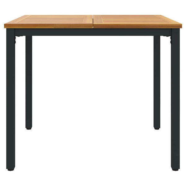 Gartentisch 90x90 cm Akazie/Schwarz