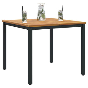 Gartentisch 90x90 cm Akazie/Schwarz