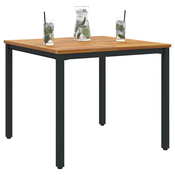 Gartentisch 90x90 cm Akazie/Schwarz