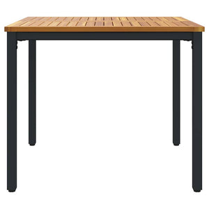 Gartentisch 90x90 cm Akazie/Schwarz