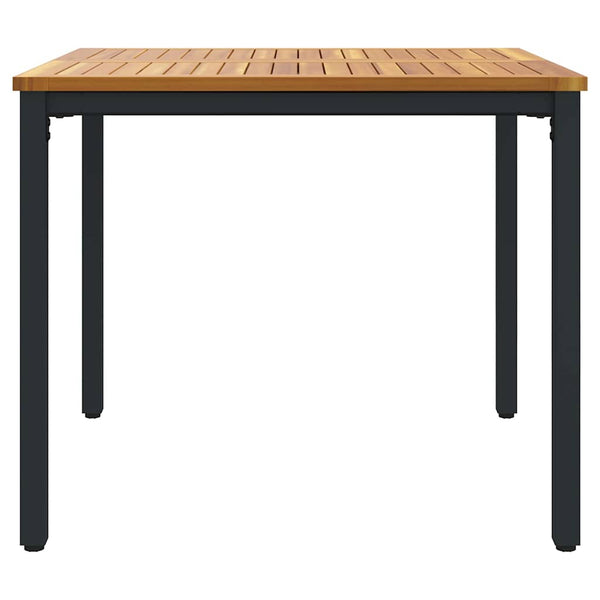 Gartentisch 90x90 cm Akazie/Schwarz