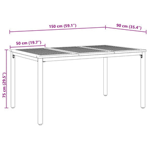 Outdoor Tisch Akazie 150 cm