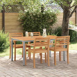 Gartentisch 150 cm Akazie & Stahl