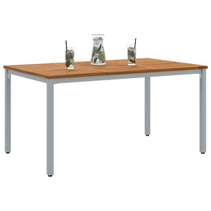 Gartentisch 150 cm Akazie & Stahl
