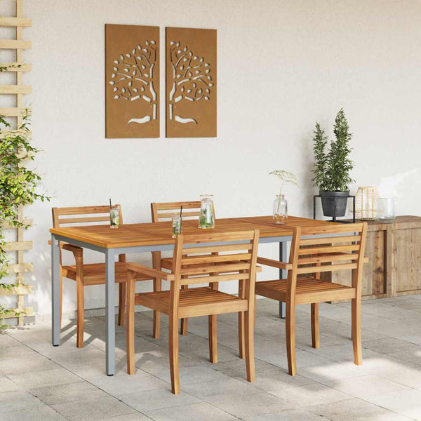 Gartentisch 180 cm Akazie Grau/Natur