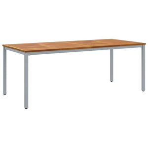 Gartentisch 200 cm Akazie Grau/Natur