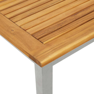 vidaXL Table d'extérieur Naturelle et Grise 45 x 45 x 38 cm