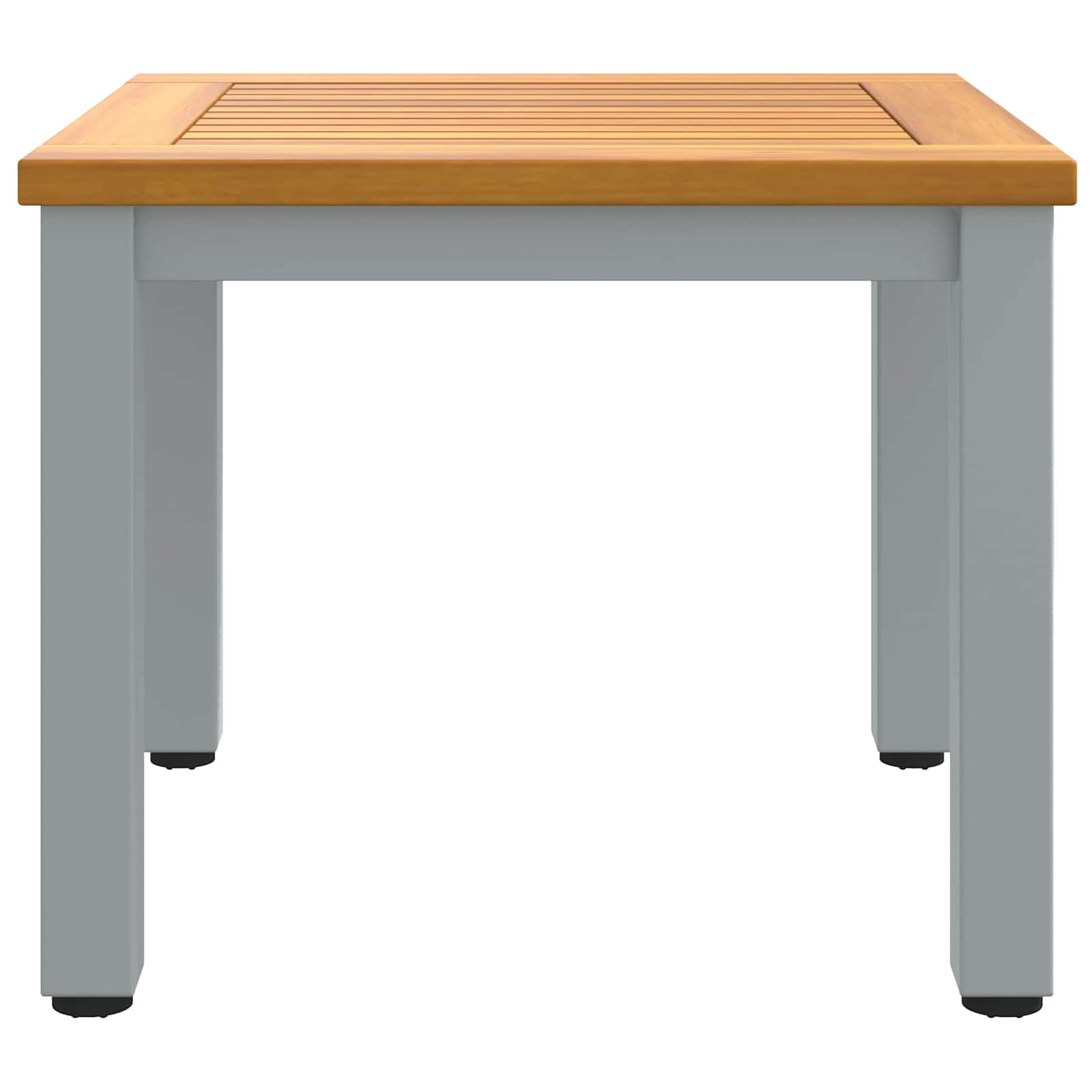 vidaXL Table d'extérieur Naturelle et Grise 45 x 45 x 38 cm