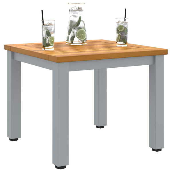 vidaXL Table d'extérieur Naturelle et Grise 45 x 45 x 38 cm