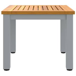 vidaXL Table d'extérieur Naturelle et Grise 45 x 45 x 38 cm