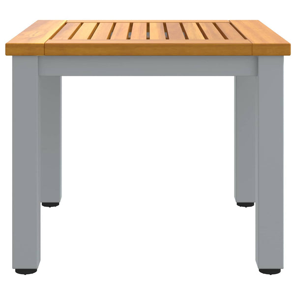 vidaXL Table d'extérieur Naturelle et Grise 45 x 45 x 38 cm