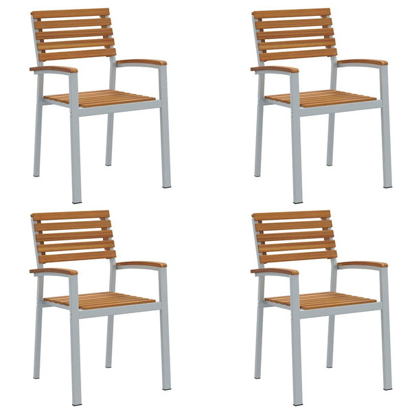 Gartenstühle 4er Set Akazie Braun