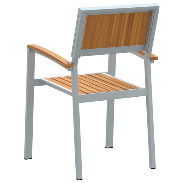 Stapelstühle 4er Set Akazie Braun
