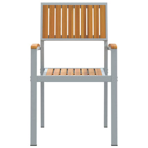 Stapelstühle 4er Set Akazie Braun