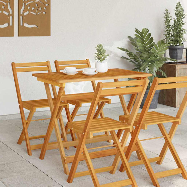 Gartentisch Akazie Braun 90x55cm Klappbar