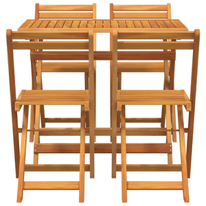 Bistrogarnitur 5-teilig Akazie Massivholz