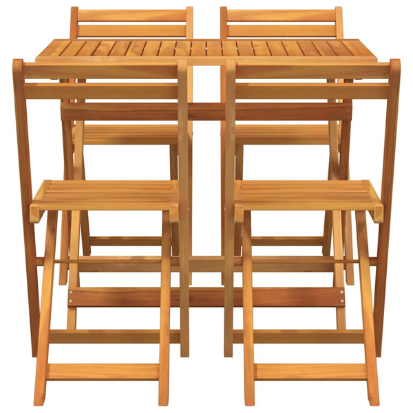 Bistrogarnitur 5-teilig Akazie Massivholz