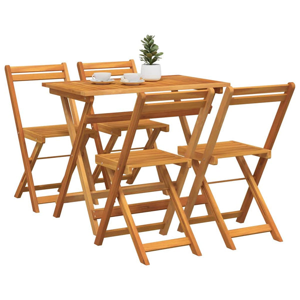 Bistrogarnitur 5-teilig Akazie Massivholz