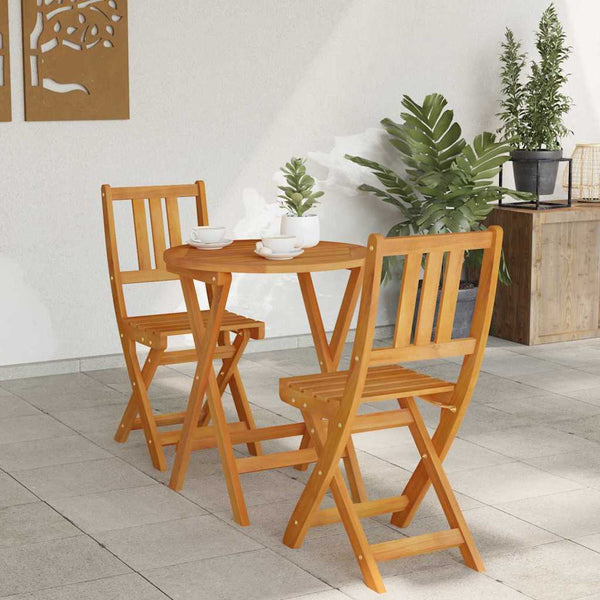 Akazie Bistrogarnitur 3-teilig Öl-Natur