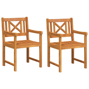vidaXL Banc d'extérieur 2 pcs Nature 56 x 55,5 x 90 cm Bois d'acacia massif