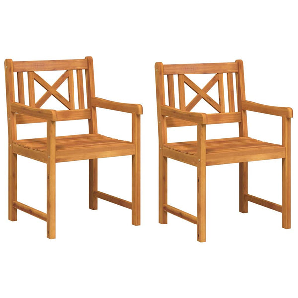 vidaXL Banc d'extérieur 2 pcs Nature 56 x 55,5 x 90 cm Bois d'acacia massif