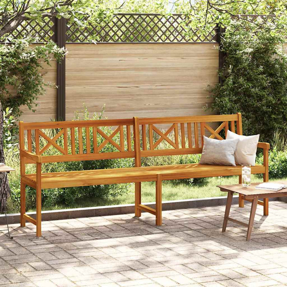 Massivholz Akazien Gartenbank 220 cm