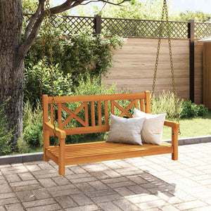 vidaXL Banc balançoire de jardin naturel 110 x 56 x 58,5 cm, bois d'acacia massif