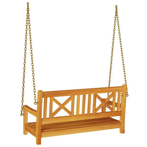 vidaXL Banc balançoire de jardin naturel 110 x 56 x 58,5 cm, bois d'acacia massif