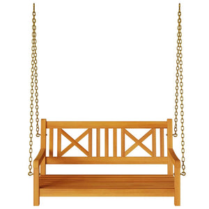 vidaXL Banc balançoire de jardin naturel 110 x 56 x 58,5 cm, bois d'acacia massif