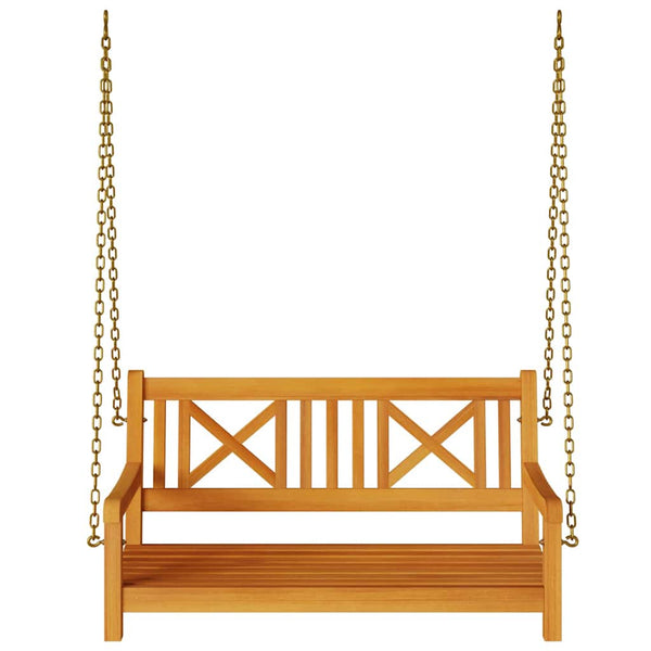 vidaXL Banc balançoire de jardin naturel 110 x 56 x 58,5 cm, bois d'acacia massif