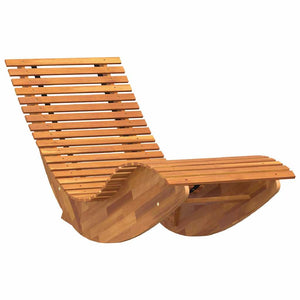 vidaXL Chaise longue 2 places 2 pcs Marron 154 x 60 x 74 cm Bois d'acacia massif