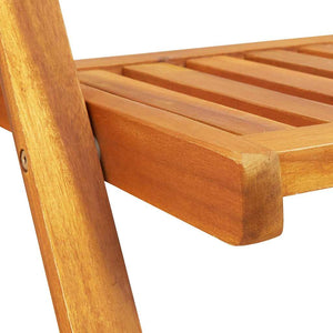 Gartentisch 5-teilig Akazie Massivholz Braun