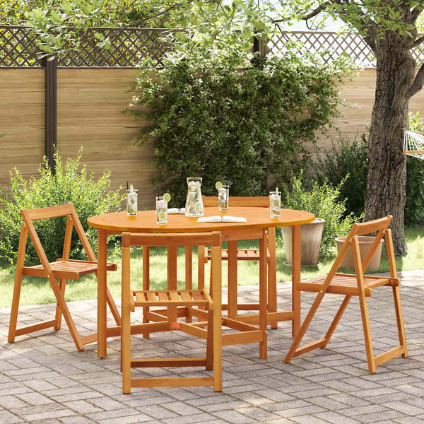 Gartentisch 5-teilig Akazie Massivholz Braun