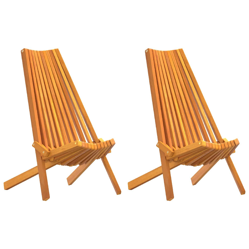 Akazienholz Stühle 2er Set Braun