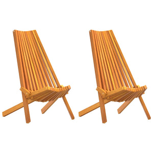 vidaXL Chaises 2 pcs Marron 69 x 56 x 84 cm Bois massif d'acacia