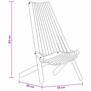 vidaXL Chaises 2 pcs Marron 69 x 56 x 84 cm Bois massif d'acacia