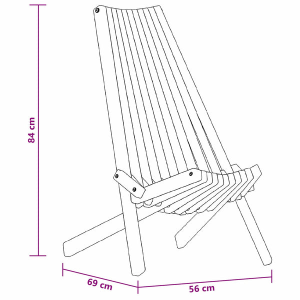 vidaXL Chaises 2 pcs Marron 69 x 56 x 84 cm Bois massif d'acacia