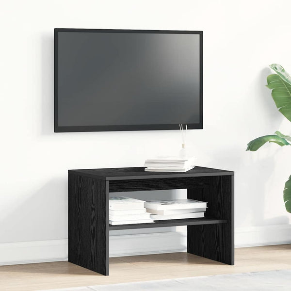 TV-Schrank Schwarz Eichen-Optik 60 cm