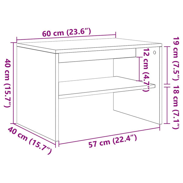 TV-Schrank Sonoma-Eiche 60x40x40 cm