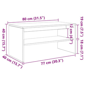 TV-Schrank Weiß 80x40x40cm