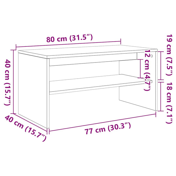 TV-Schrank Räuchereiche 80 cm